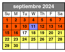 Combination Ticket septiembre Schedule