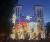 Patriotic display at the Alamo 