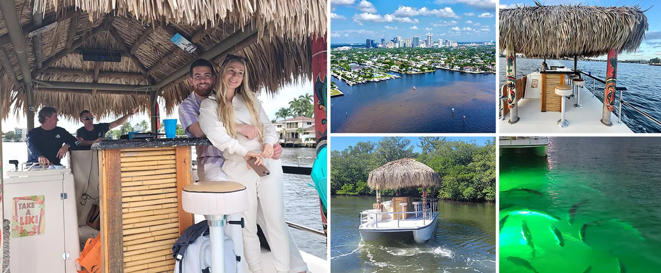 3 Hour Private Tiki Boat Tour in Fort Lauderdale