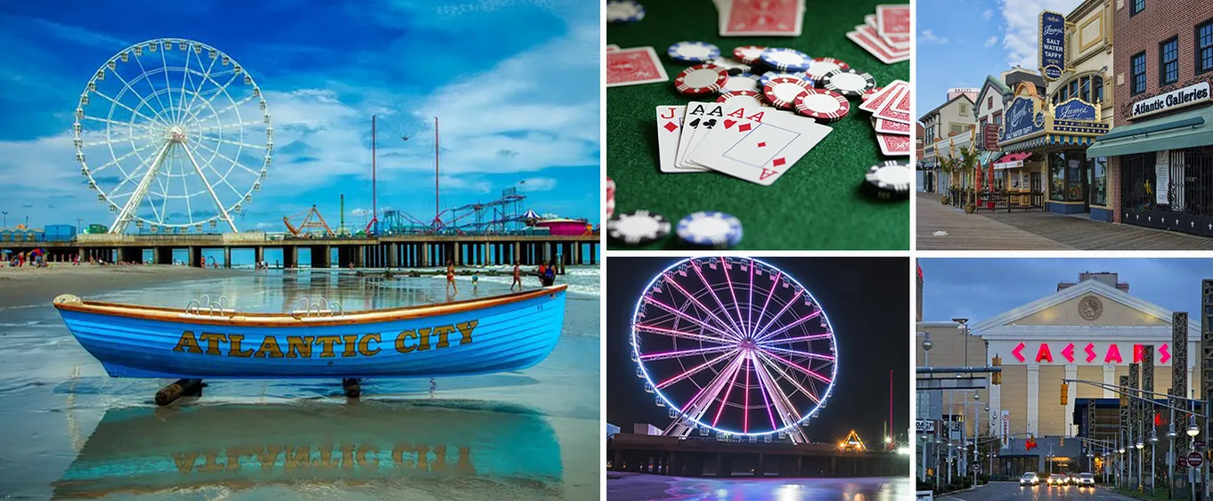 Atlantic City Beach & Caesar Palace Casino Day Trip from New York City