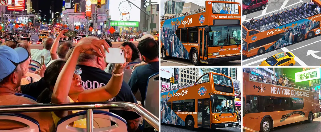 Hop On Hop Off Sightseeing New York City Open Bus Tour