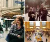 A group of people appears engaged in conversation near the entrance of Grand Central Terminal on a cloudy day with street signs for East 42nd Street and Park Avenue visible above them