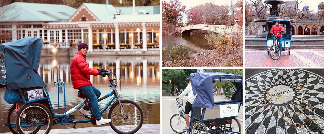 Central Park VIP Tour (All Park Tour Up to 2 Hour with Unlimited Stops) Pedicab